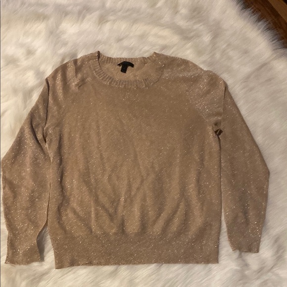 J. Crew Sweaters - J. Crew Sparkling Tan Crew Neck Sweater
